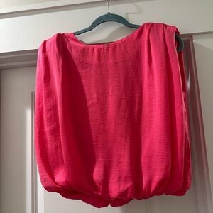 Do+Be pink shirt with shoulder pads